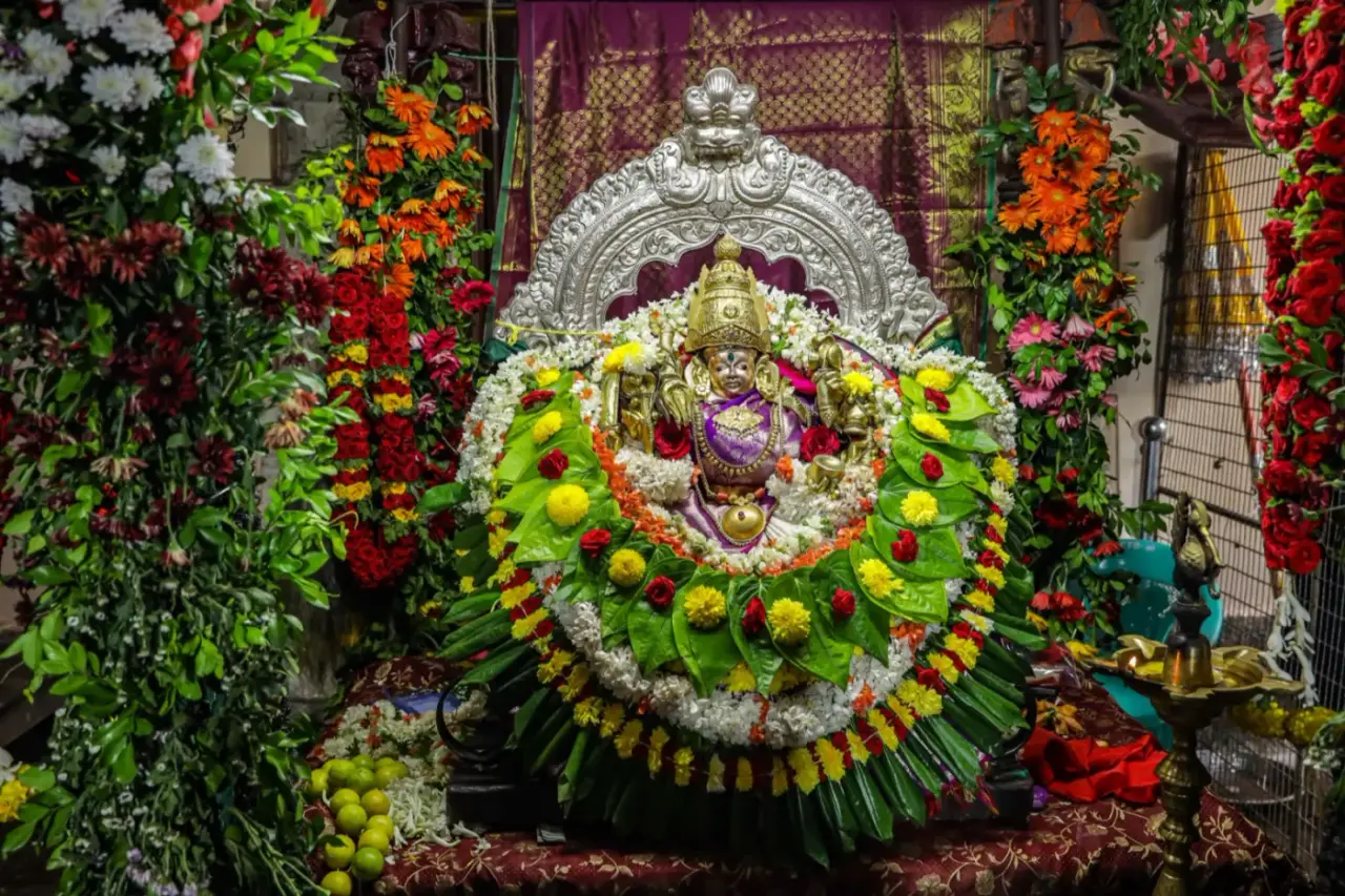 Sri Chamundeshwari Devi in the golden Ambari during the Dasara procession